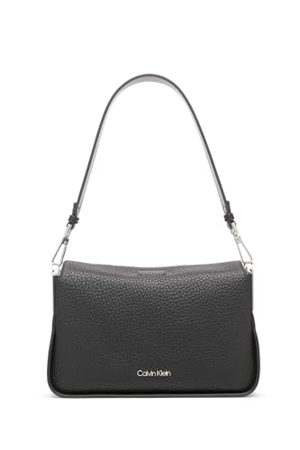 Calvin Klein Fay Shoulder Bag, Black/Silver