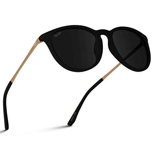 WMP Eyewear Round Sunglasses | Polarized UV Protection | Trendy Sunglasses for Women | Retro Designer Style