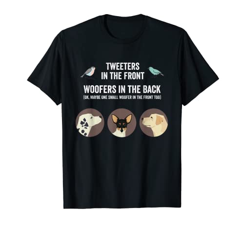 Funny Woofers and Tweeters Dog and Bird Pet Design T-Shirt