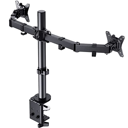 ErGear Dual Monitor Desk Mount, Fully Adjustable Dual Monitor Arm for 2 Computer Screens up to 32 inch, Heavy Duty Dual Monitor Stand for Desk, Holds up to 17.6 lbs per Arm, EGCM1