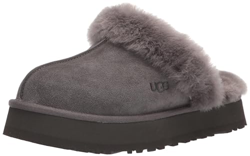 UGG Women's Disquette Slipper, Charcoal, 8