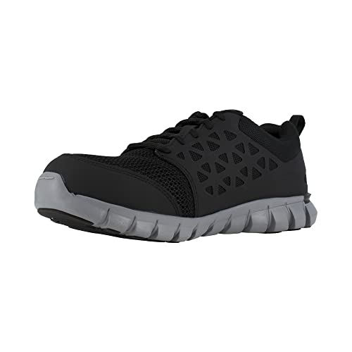 Reebok Work Men's Sublite Cushion Alloy Toe Comfort Athletic Shoe Black - 8 Medium