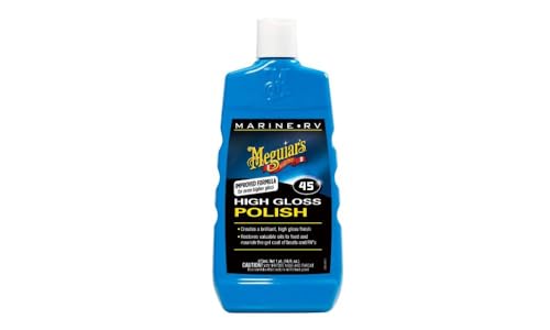 Meguiar's Marine/RV M4516 High Gloss Polish - Professional Grade Boat and RV Polish for a Sleek, High-Shine Finish for Fiberglass & Gel Coat - 16 Oz