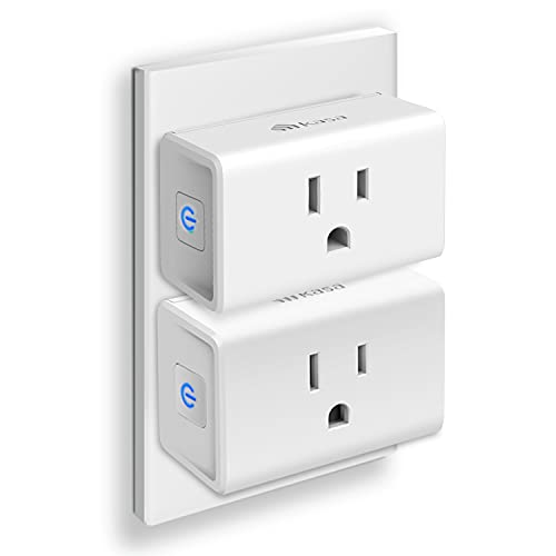 Kasa Smart Plug Ultra Mini 15A, Smart Home Wi-Fi Outlet Works with Alexa, Google Home & IFTTT, No Hub Required, UL Certified, 2.4G WiFi Only, 2 Count (Pack of 1)(EP10P2) , White