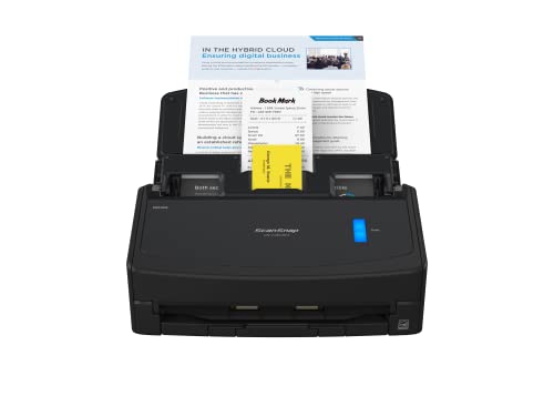ScanSnap iX1400 High-Speed Simple One-Touch Button Color Document, Photo & Receipt Scanner with Auto Document Feeder for Mac or PC, Black, PA03820-B235