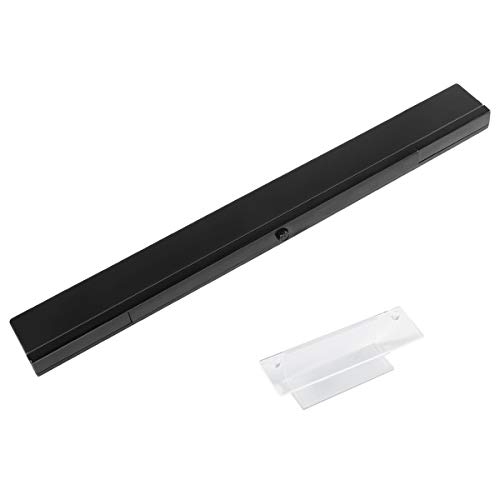 Aokin Sensor Bar for Wii, Replacement Wireless Infrared Ray Sensor Bar for Nintendo Wii and Wii U Console, Includes Clear Stand, Black