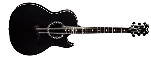 Dean EXBKS Exhibition A/E Black Satin Acoustic-Electric Guitar with Aphex