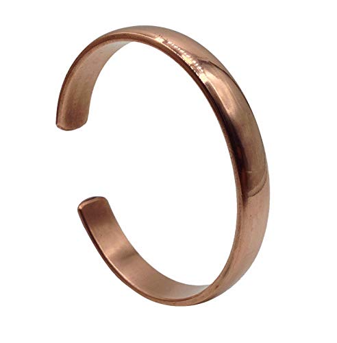Healing Lama Hand Forged 100% Copper Bracelet. Unisex, Made with Solid and High Gauge Pure Copper. Helps Reducing the Joint Stiffness. (Plain)