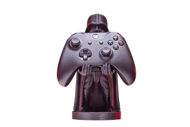 NovelStuffs Darth Vader Controller Holder & Phone Stand 3D Printed - Ideal Game Room Decor and Gaming Accessory, for Gamers & Star Wars Fans (Black Darth Vader)