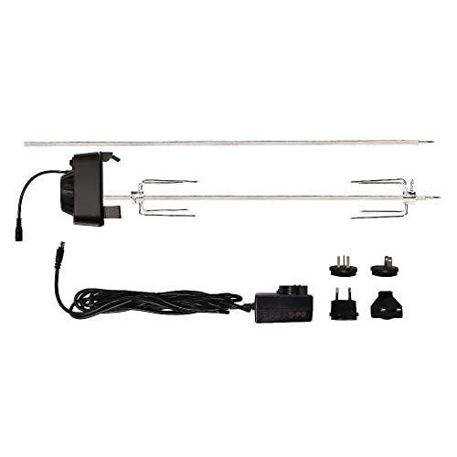 Masterbuilt Gravity Series Rotisserie Accessory Attachment with Stainless Steel Spit Rods, Meat Claws and and Electric Power Source, Model MB20091220