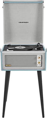 Crosley CR6233F-TN Dansette Bermuda Bluetooth in/Out Portable Vinyl Record Player Turntable with Aux-in, Tourmaline