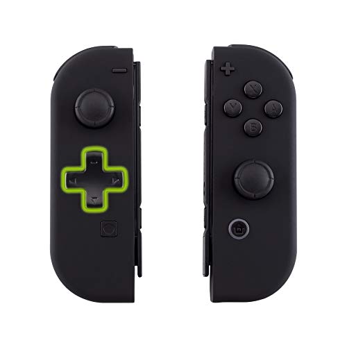 eXtremeRate Soft Touch Black Joycon Handheld Controller Housing (D-Pad Version) with Full Set Buttons, DIY Replacement Shell Case for Nintendo Switch & Switch Oled Joy-Con – Console Shell NOT Included