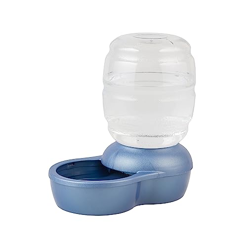 Petmate Replendish Gravity Waterer Cat and Dog Water Dispenser 0.5 GAL, Blue, Made in USA