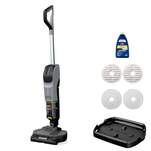 BISSELL SpinWave + Vac Cordless, Hard Floor Spin Mop + Vacuum, Lay-Flat, Multi-Use Cleaning, Hard Floor Sanitize Formula Included