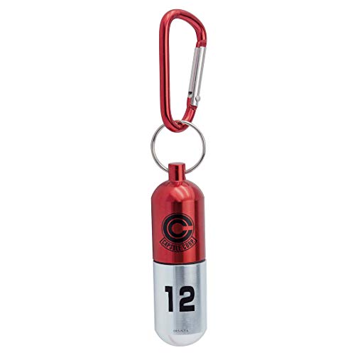 ABYSTYLE Dragon Ball Z 3D Red Capsule Corp Aluminum Keychain 3.3' x 1' Unscrew to Store Cash Anime Manga DBZ Accessories