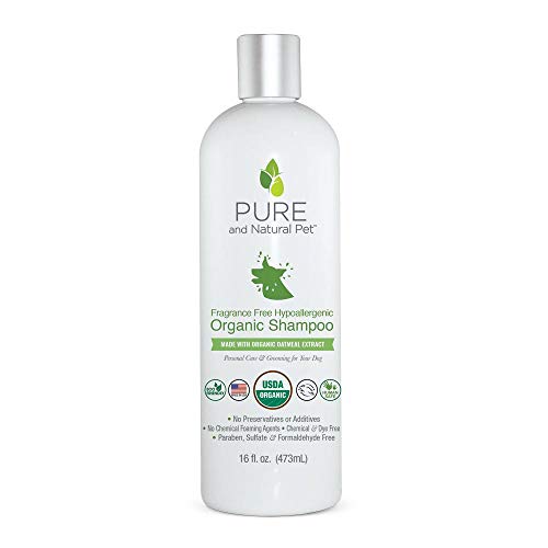 Pure and Natural Pet USDA Certified Organic Fragrance Free Hypoallergenic Shampoo (Fragrance Free) 16 oz.