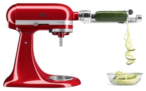 KitchenAid Fruit and Vegetable Spiralizer Attachment Stand Mixer, Polished Aluminum