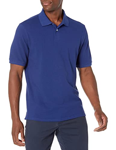 Amazon Essentials Men's Regular-Fit Cotton Pique Polo Shirt (Available in Big & Tall), Navy, XX-Large