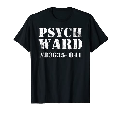 Psych Ward Prison Inmate Escaped Convict Fancy Dress Costume T-Shirt