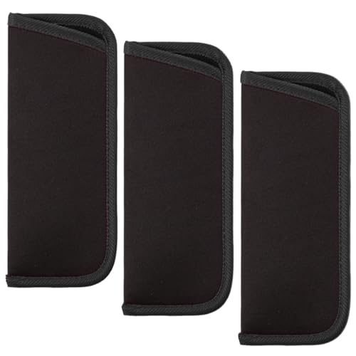 3 Pack Slip in Eyeglasses Cases, Protective Glasses Case For Reading Glasses Pouch Fabric Spectacle Pouch Soft Glasses Sleeve Black Storage Glasses Pouch Holder