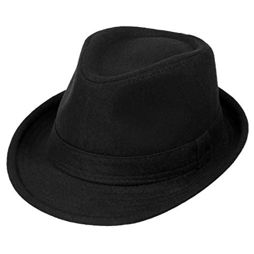 Fedora Hats for Men Unisex Manhattan Black Fedora