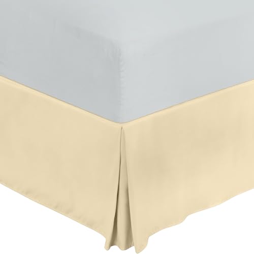 Utopia Bedding Queen Bed Skirt - Soft Quadruple Pleated Ruffle - Easy Fit with 16 Inch Tailored Drop - Hotel Quality, Shrinkage and Fade Resistant (Queen, Beige)