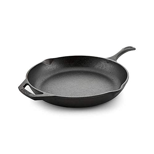 Lodge 12' Cast Iron Skillet - Chef Collection - Perfect Sear - Ergonomic Handles - Superior Heat Retention - Cast Iron Cookware & Skillet