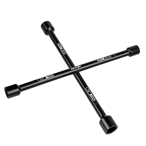 EPAuto 14' Heavy Duty Universal Lug Wrench, 4-Way Cross Wrench, Black