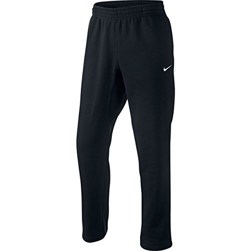 Nike Club Swoosh Men's Fleece Sweatpants Pants Classic Fit, Medium - Black/White