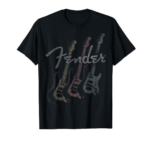 Fender Stacked Guitar Faded Logo T-Shirt