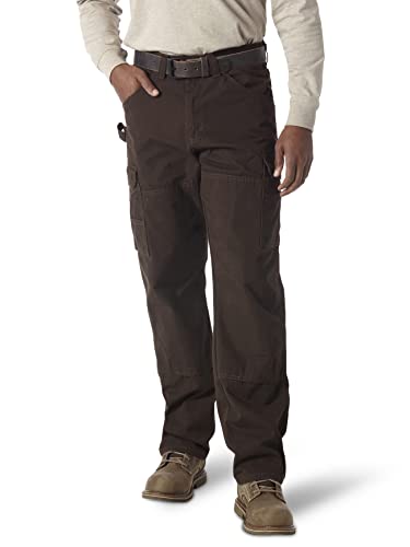 Wrangler Riggs Workwear mens Ranger work utility pants, Dark Brown, 42W x 30L US