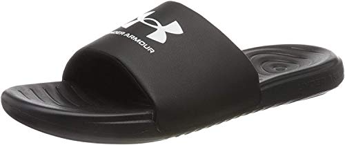 Under Armour mens Ansa Fix Slide Sandal, Black (004 Black, 11 US