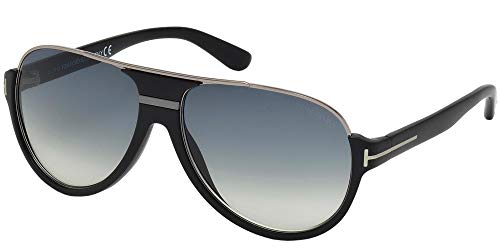 Tom Ford Aviator Sunglasses TF334 Dimitry 02W Matte Black/Ruthenium 59mm FT0334