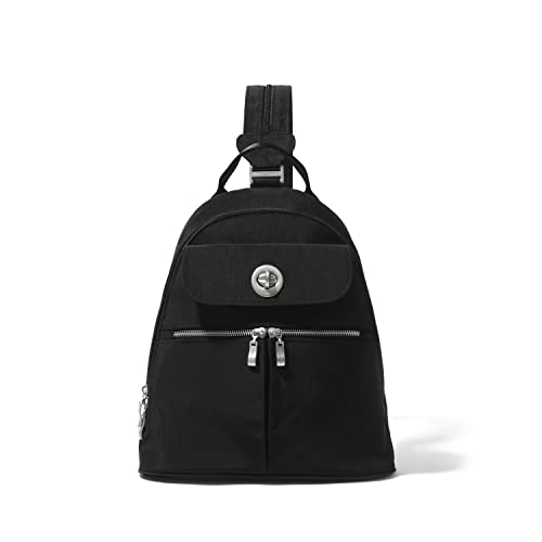 Baggallini womens Naples Convertible Backpack, Black, One Size US