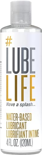 Lube Life Water-Based Personal Lubricant, Lube for Men, Women & Couples, Non-Staining, 4 Fl Oz