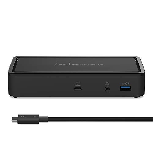 Belkin Thunderbolt 3 Dock Plus Thunderbolt 3 Cable - USB-C Hub - 8-In-1 Docking Station for MacOS & Windows, Dual 4K @60Hz, 40Gbps Transfer Speed, 60W Upstream Charging, w/ Ethernet & Audio Ports