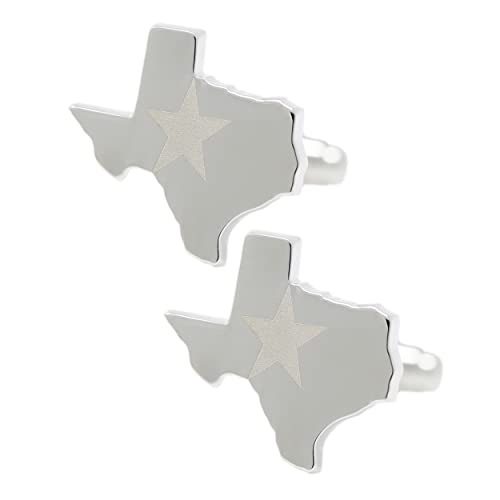 Texas State Map Cuff Links Lapel Pin Texas Flag Men Novelty Cufflinks (Cufflinks C)