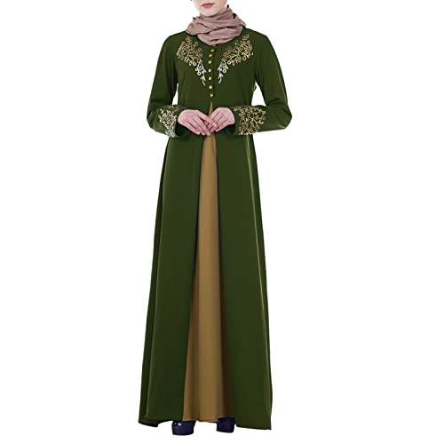 Muslim Dress for Women Hijab Dubai Spring Dresses Moroccan Dubai Gown Loose Full Cover Maxi Abaya Kaftan