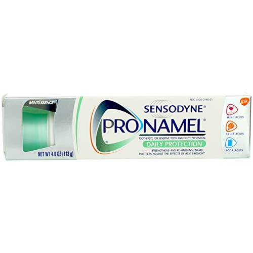 Sensodyne Pronamel Daily Protection Enamel Toothpaste for Sensitive Teeth and Cavity Protection, Sensitivity Protection and Cavity Protection, Mint Essence - 4 Ounces