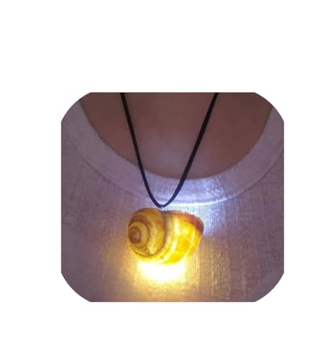 Iutymu Sea Snail Shell Cosplay Costume Necklace Natural Conch Shell Glowing Necklace (Multicolored)