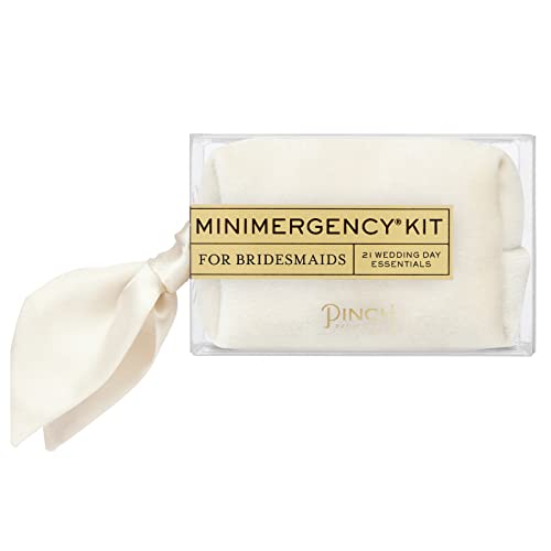 Pinch Provisions Velvet Ivory Minimergency Kit for Bridesmaids, Includes 21 Emergency Wedding Day Must-Have Essentials, Perfect Bridal Shower and Bridesmaids Proposal Gift
