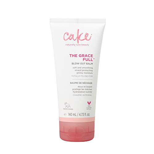 Cake Beauty The Grace Full Blowout Balm, Cruelty Free Vegan Blow Dry Heat Protectant – Straightener Cream – with Coconut Oil, Smooth, Glossy Moisture - Sulfate Free and Paraben Free Smoothing Cream