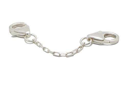 Made in Italy Ultra Durable | 925 Sterling Silver Extender Chain for Bracelets, Necklaces, Anklets, Key Chains | 2 Inches