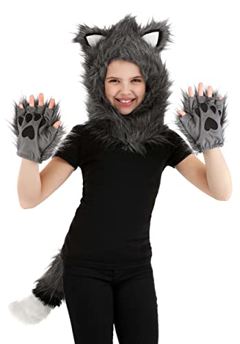Fun Costumes Wolf Hood, Hands & Tail Kit Standard