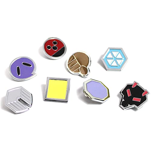 CHAOZI0 Pocket Monsters Gym Badges Collection Gift Box Set of 8pcs (Black)