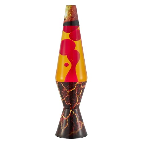 Lava Lamp - 14.5' Volcanic Crags - The Original Motion Light -Red Wax and Orange Liquid - 2078