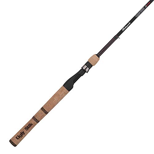 Ugly Stik 6’6” Elite Spinning Rod, Two Piece Spinning Rod, 6-14lb Line Rating, Medium Rod Power, Extra Fast Action, 1/4-5/8 oz. Lure Rating