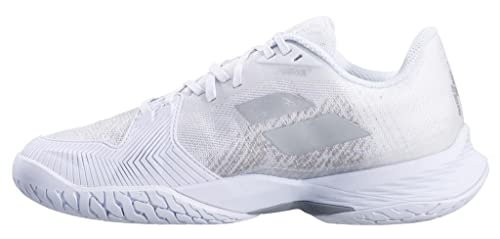 Babolat Women's Jet Mach 3 All Court Tennis Shoes, White/Silver (US Size 7)