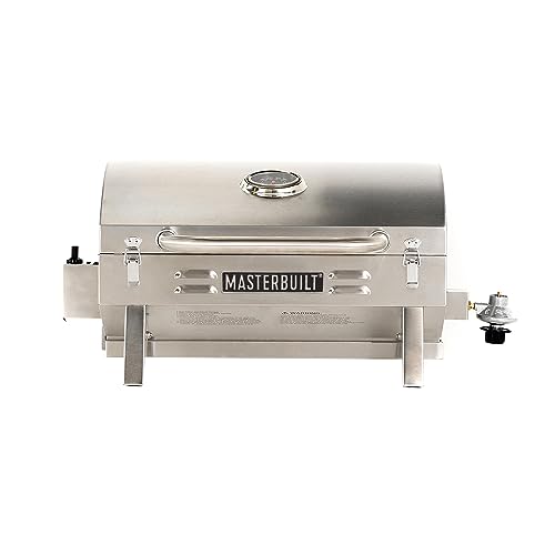 Masterbuilt MB20030819 Propane Portable Gas Grill, Stainless Steel