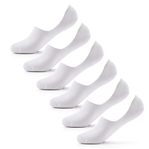 Keds Women's Low Cut Sneaker Signature Knit No Show Sock Liners, White (6 Pair), One Size (6-10)